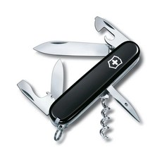 VICTORINOX (빅토리 녹스) 스파르탄 블랙 다기능 나이프 아웃 도어 방재 용품 코르크 전선 빼기 일자 드라이버가있는 캔 컷 탑재 12 기능을 탑재 한 스위스 멀티 툴, 1개