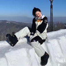 스노우보드 점프수트 장백산북파스키복 대여 디미토3 아웃도어 남녀패션 XS/S/M/L, 12달1해, 02 L14S화이트 점프슈트【110-130】