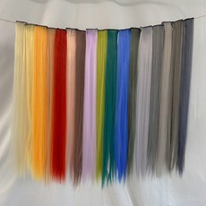 옴브레 스트레이트 부분 17color 헤어 웨이브 브릿지 패션잡화 가발 피스, 쿨그레이