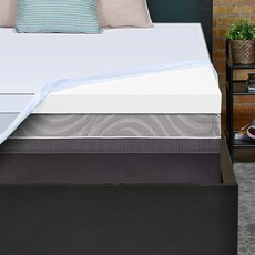 Sealy Essentials 3 인치 펌 서포트 폼 매트리스 토퍼 킹 화이트, 단일옵션