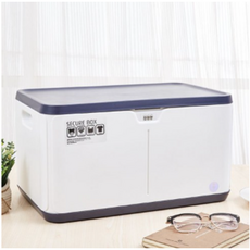 플라스틱 비밀번호 잠금 수납함 정리함 밀폐함 두꺼운 리빙 박스, 푸른색, 1개