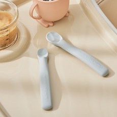 초중후기 이유식 스푼 2단계 1P (케이스포함), 그레이, 1개