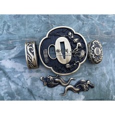 쯔바 고급 죽도 검도 받침 손잡이가드 검도용 도검 악세서리 구리 골동품