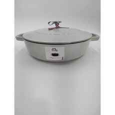 staub 28cm 스타우브 에나멜 가정용 다기능 해산물 생선 주물 주철 냄비, 트러플 화이트, 사이즈