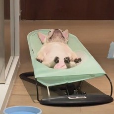 실내 강아지 해먹 반려견 흔들의자 각도조절 침대 소파 휴식공간 하우스 쿠션 방석 고양이, 길이 88 x 폭 40cm 블랙
