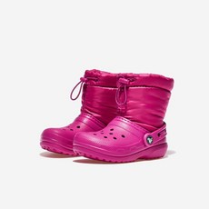 ABC마트키즈 [CROCS] 크록스 클래식 라인드 네오 퍼프 부츠 키즈 CRS207940 FUCHSIA FUN (175~225)