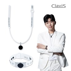 클라비스 히어로에디션 임영웅 에디션 에너제틱 오닉스 스포츠 건강 자석 목걸이+팔찌 근육통 완화 의료용기기 - 화이트로즈골드 세트, 1set