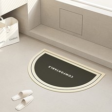 하프문 접어쓰는 말랑한 3세대 규조토 욕실 매트 3종, 컴포터블 반달형 발매트-스카이, 컴포터블 반달형 발매트-스카이