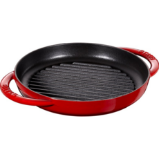 staub 22 cm] IH Grill & Frying Pan 40511-524 스토우브 [퓨어 그릴 라운드 체리 그릴 팬, 1개