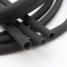 전선관 고온 편조 소프트 섬유 튜브 절연 케이블 슬리브 유리 600 1 m 2 3 5 10m 직경 40mm, 5 Meter, 1.5mm, 1개