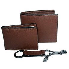 Coach Mens Compact ID Wallet & Key Fob Gift Boxed Set