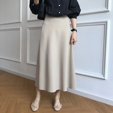 럭키제이 슬림핏 텐션 A라인 스판 스커트 여성용 키제이 여성용 텐션 A라인 스판 스커트