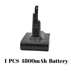 다이슨 V7 21.6V 대용량 핸드헬드 진공 청소기 배터리 SV11 배터리 12800mAh, 06 4800mAh 1pcs, 한개옵션1