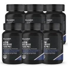 뉴센트리 100% 뉴질랜드산 소연골 콘드로이친 1200 맥스 그래스페드 자연방목 소연골, 6개, 60정