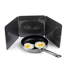 Fox Run 논스틱 3면 스플래터 가드 스토브 탑 및 프라이팬용 229 x 26cm9 1025인치 그레이 스틸 177811, 1개