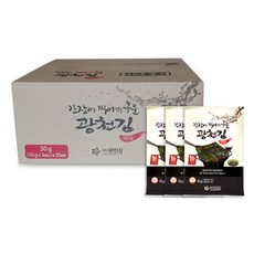 광천김 간장에 찍어먹는 구운 파래김, 30g, 120개