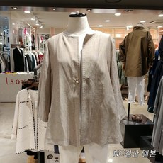 멜본 (50%) 단추 장식린넨 숏자켓JQ20F32 베이지 +
