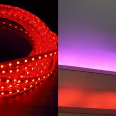 aree LED 로프 칩형 플렉시블 논네온 간접조명 10m단위 줄 네온사인 (전원코드포함), LED칩형 플렉시블10m_빨강