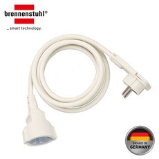 Brennenstuhl 독일 브레넨스툴 플랫 1구 콘센트 2M 납작 연장 케이블, 1개, 화이트_BRN102
