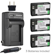 Kastar 배터리 AC 충전 for LP-E6 블랙magic 디자인 포켓 Cinema 카메라 4K, 3 Batteries + 1 Normal Charger