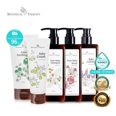 [보타니컬테라피] 베이비 수딩케어 5종(워시200ml+샴푸+수딩젤+로션+크림), 상세 설명 참조