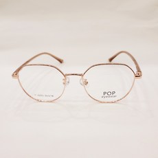 동그리(다각형) 안경 로즈골드 콤비 안경테 POP 6253 50