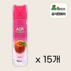 산도깨비 공기청향제 new 피치향 방향제, 15개, 300ml