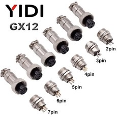 YIDI 5/10 세트 GX12 GX16 GX20 2 3 4 5 6 7 8 9 10 12 14 15 핀 Lc 케이블 비행사 항공 원형 커넥터 플러그 소켓, 5 Sets Male Female