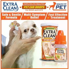  애완 동물 귀 방울 개 및 고양이용 가려움증 완화 냄새 제거 진드기 왁스 먼지 청소 10ml 