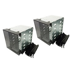 ZLD 2 pcs 3.5 "SATA 하드 드라이브 백플레인 인클로저 케이지 (120mm 전면 팬 베이 포함), 0GB