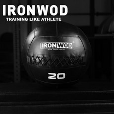 스쿼시 볼 하체 근력 운동 기구 소프트 메디신 코어 메디슨 웨이트 토닝볼 IRONWOD, 블랙 4lb