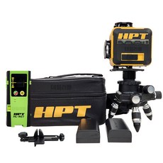 HPT 미니 그린 레이저레벨기 4D 배터리2개 삼각대 수광기 풀세트 HL-4mg,