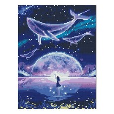 led보석십자수고래