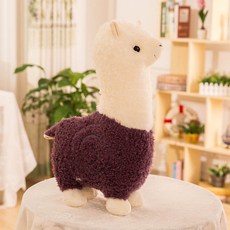 알파카 라마 모찌 꿈잠자는 애착 대형 동물 인형 여자친구 생일 기념일 선물, 알파카 퍼플, 26cm