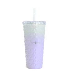 리빙오보제 그라데이션 대용량 스트로우 콜드컵, 1개, 700ml, 퍼플