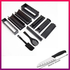 김밥마는기계 김밥말이 가정용 김밥절단기 롤만들기 수동 말이 가정용 롤러 스시, C. 블랙 10 점 세트, 1개