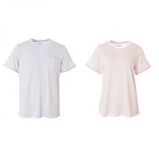 심플 깔끔한 면&레이온 솔리드 커플 반팔티 EZ8812M W 1015759