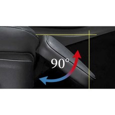 자동차 발 받침 쿠션 조절 다리 발판 장거리에어, 모델 3인승 전동다리받침 (블랙)