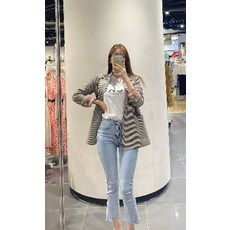 플라스틱아일랜드 체크 기본 하프자켓 - PL3WJ38DGM-M