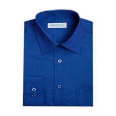 부드럽고 구김적은 레이온 유니폼 단체복 경비복 긴팔120(3xl) 파랑 와이셔츠