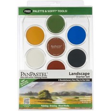 PanPastel 30072 Ultra Soft Artist Pastel 7 Color Lanscape Starter Kit(소프트 도구 &amp; 팔레트 트레이 포함), 단일옵션