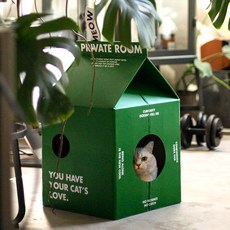 마브펫 고양이 우유팩 하우스 스크레쳐 박스, 그린