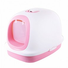 [스토어봄]마칼 고양이 후드형 화장실 대형 핑크, 단일속성