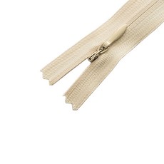 25cm 콘솔지퍼 숨은지퍼 혼솔지퍼 (25색상), 04.라이트베이지, 1개