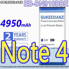 배터리 EB-BN910BBE 호환 삼성 갤럭시 노트 4 N910 N910H N910A N910C N910F4950mAh, [01]