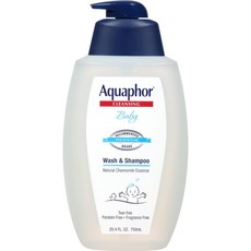 아쿠아퍼 Aquaphor Baby Wash & Shampoo for Sensitive Skin 24.5oz 베이비 클렌징 워시 샴푸 750ml 1팩, 1개