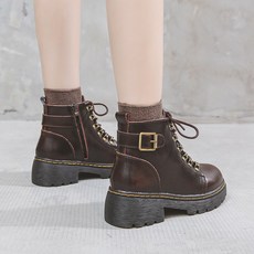 Glenrose 워커부츠 로퍼 기모 키높이 웨지 퍼