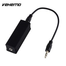 Vehemo 3.5mm 오디오 케이블 블랙 그라운드 루프 노이즈 아이솔레이터 노이즈 필터 홈 스테레오 시스템 노, 한개옵션