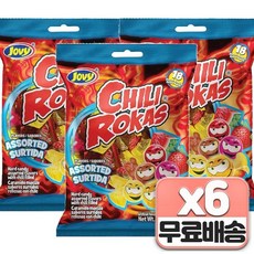 JOVY 멕시코 칠리 캔디 믹스 칠리 로카 캔디, 144g, 18개