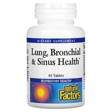 Natural Factors Lung Bronchial & Sinus Health 45 태블릿, 1개